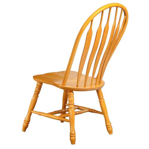 Oak Selections - Comfort back dining chair - light-oak - back view DLU-4130-LO-2