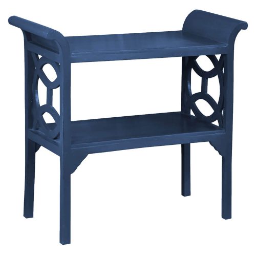 Shabby Chic Collection - Accent - Console table finished in dark blue - three-quarter view CC-TAB1033LD-SD