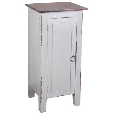 Shabby Chic Collection - Accent cabinet finished in antique gray - three-quarter view CC-TAB1032LD-AGOJ