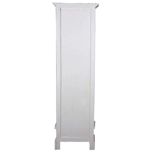 Shabby Chic Collection - Narrow bookcase finished in a distressed white - back view CC-CAB1917TLD-WWRW