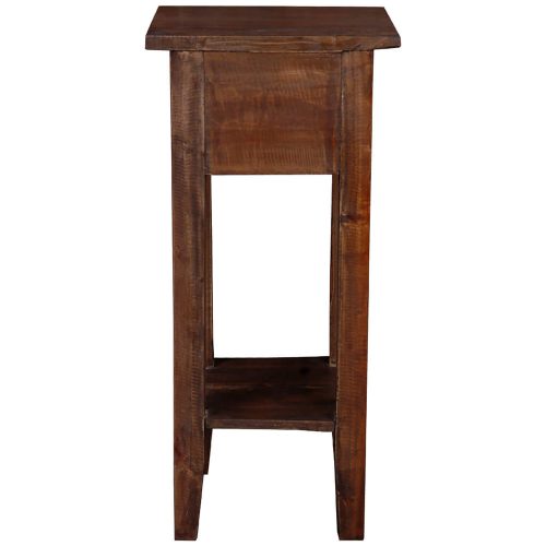 Shabby Chic Collection - Side table finished in a distressed Raftwood - back view CC-TAB1792S-RW