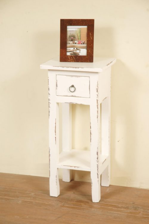 Shabby Chic Collection - Side table finished in a distressed whitewash - room setting CC-TAB1792LD-WW
