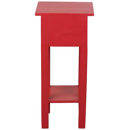 Shabby Chic Collection - Side table finished in antique red - back view CC-TAB1792LD-AR