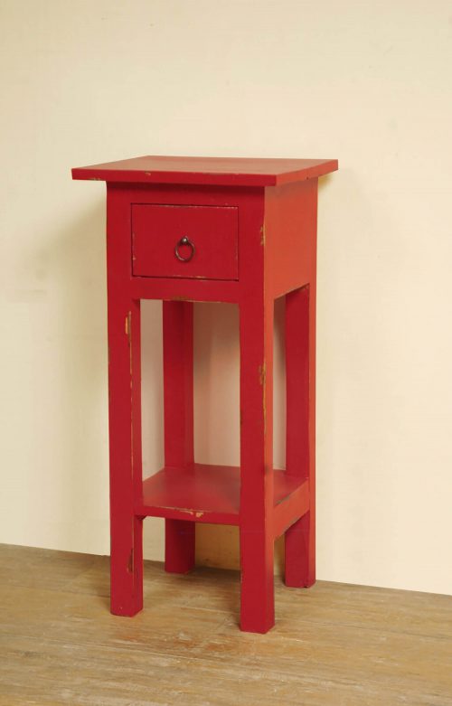 Shabby Chic Collection - Side table finished in antique red - room setting CC-TAB1792LD-AR