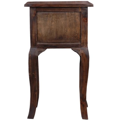 Shabby Chic Collection - Side table with two drawers finished in distressed Mahogany - back view CC-TAB1793S-VI