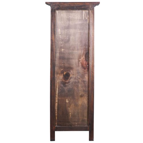 Shabby Chic Collection - Tall storage cabinet finished in rustic mahogany - back view CC-CAB1227S-RW