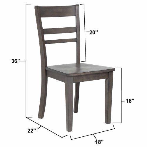 Shades of Gray - Slat back dining chair dimensions DLU-EL-C200-2