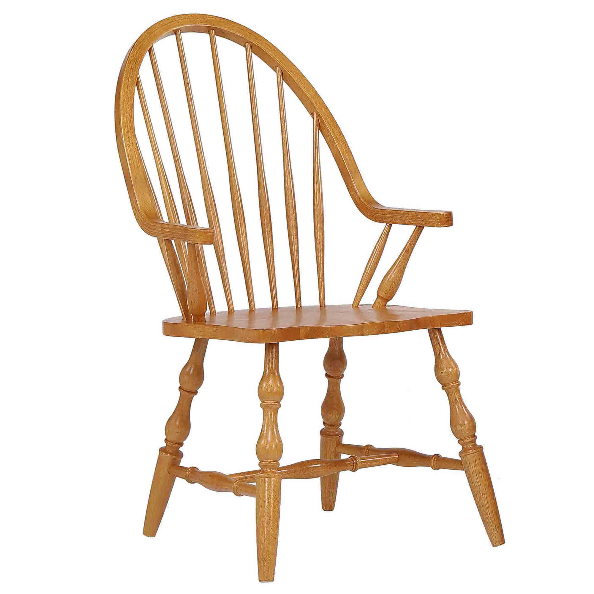 Windsor Dining Chair With Arms - Light Oak | Sunset Trading