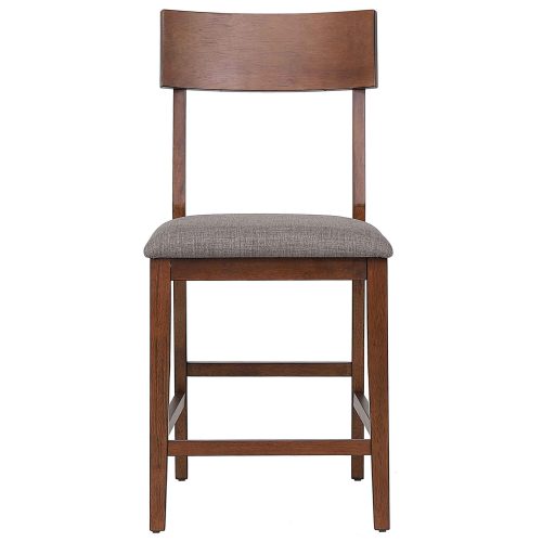 Mid Century Dining Collection: Counter height barstool with padded performance seat. Front view - DLU-MC-B45-2