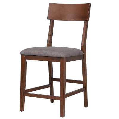 Mid Century Dining Collection: Counter height barstool with padded performance seat. Three-quarter view - DLU-MC-B45-2