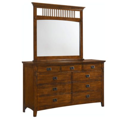 Tremont Bedroom Collection - Dresser with bedroom mirror - angle view SS-TR750-DR_MR