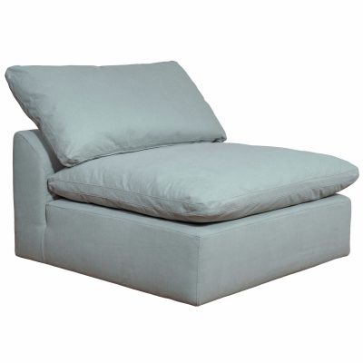 Puff Collection- Slipcovered modular armless chair - Angle view-SU-145837-391043
