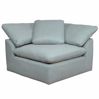 Puff Collection- Slipcovered modular corner arm chair - Angle view-SU-145851-391043
