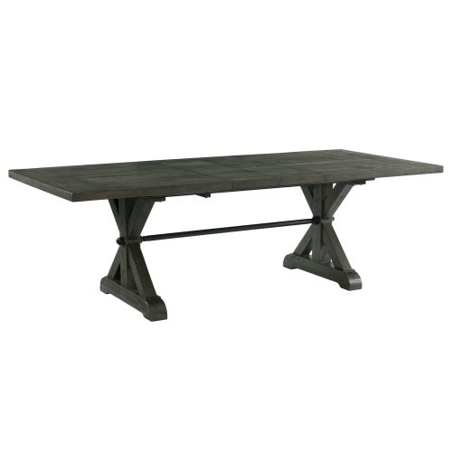 Trestle Dining Collection-Trestle table-angle view-ED-SK100