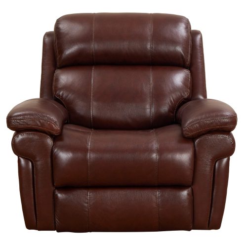 Luxe Leather Collection Reclining Armchair in Brown - Front view-SU-9102-88-1394-85