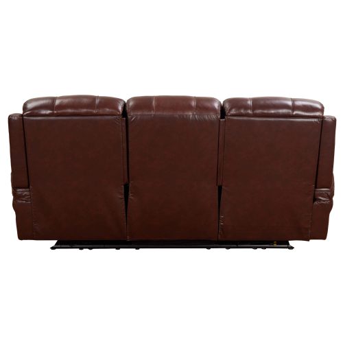 Luxe Leather Collection- Reclining Sofa in Brown - Back view-SU-9102-88-1394-58