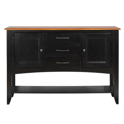 Black Cherry Selections Collection - Sideboard in Black & Cherry finish - Front view - DLU-1122-SB-BCH