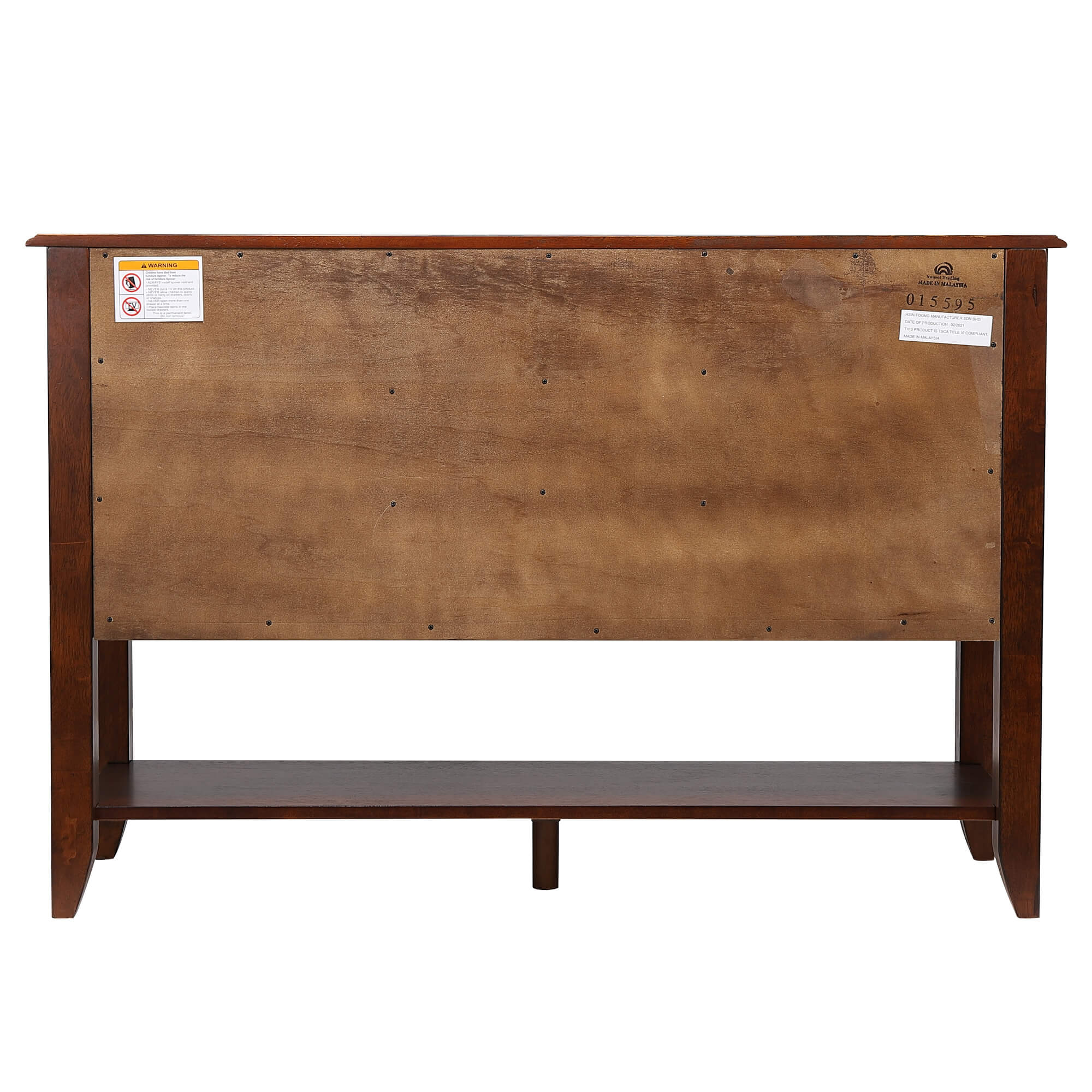 Andrews Collection-Sideboard in Chestnut-Back view-DLU-1122-SB-CT