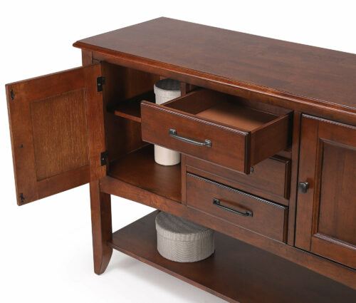 Andrews Collection-Sideboard in Chestnut-Detail of drawer and cabinet-DLU-1122-SB-CT