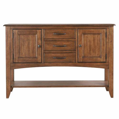 Brook Collection-Sideboard in Amish brown finish-Front view-DLU-1122-SB-AM