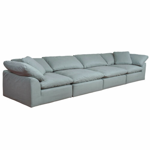 Cloud Puff Collection - Four Piece Sofa Sectional in Light Blue 391043-SU-1458-43-2C-2A