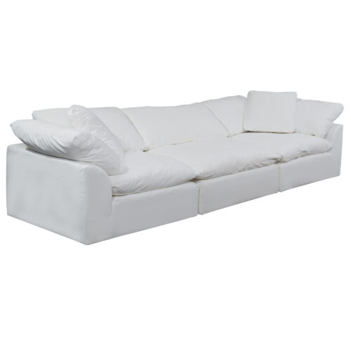 Cloud Puff Collection - Three Piece Sofa Sectional in White 391081 - Angle view-SU-1458-81-2C-1A