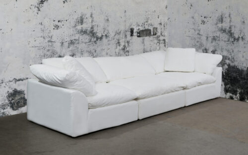 Cloud Puff Collection - Three Piece Sofa Sectional in White 391081 - Angle view in room setting-SU-1458-81-2C-1A