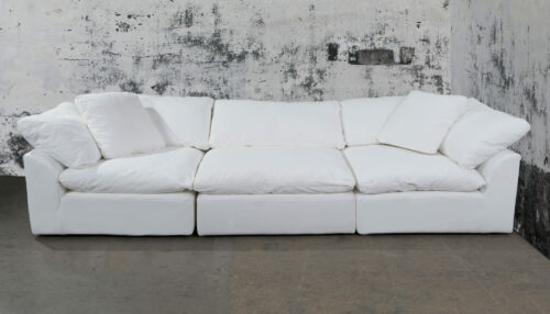 Cloud Puff Collection - Three Piece Sofa Sectional in White 391081 - Front view in room setting-SU-1458-81-2C-1A