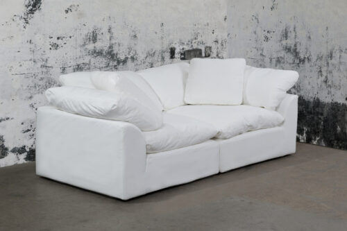 Cloud Puff Collection - Two Piece Sofa Sectional in White 391081 - Angle view in room setting-SU-1458-81-2C