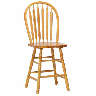 Oak Collection - Arrowback stools in light oak - Angle view-DLU-B824-LO-2