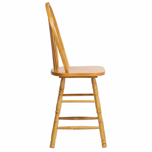 Oak Collection - Arrowback stools in light oak - Side view-DLU-B824-LO-2
