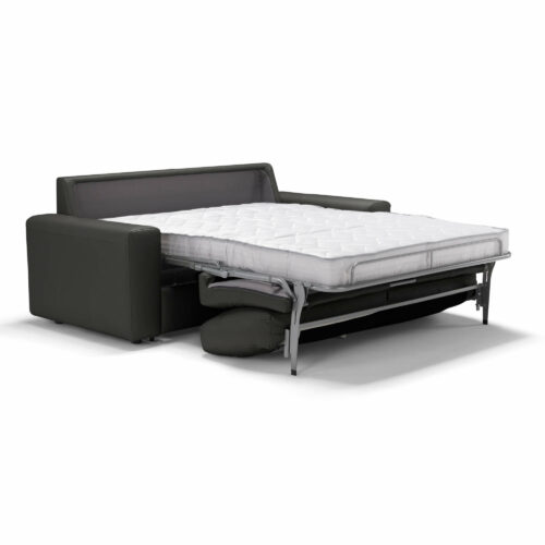 Divine Sleeper Sofa - Angle view of bed with mattress out - Dark Gray-SU-D329-371L09-79