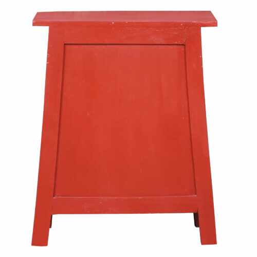 Cottage Collection- Zen end table, back view-CC-CHE206LD-RD