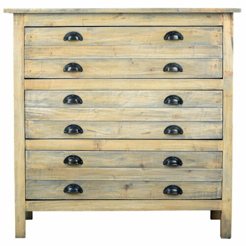 Cottage Collection- 3 Drawer chest, front view-CC-CHE150S-DW