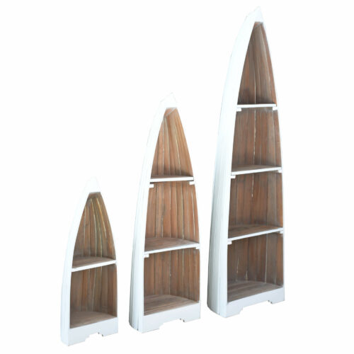 Cottage Collection- 3 Piece Boat Shelves finished in whitewash and driftwood, angle view-CC-CAB1920TLD-WWDW