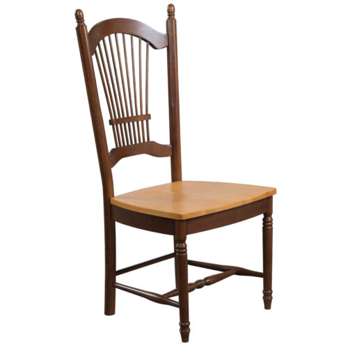 Oak Dining - Allenridge dining chairs - Nutmeg finish with light oak seat, angle view-DLU-C07-NLO-2
