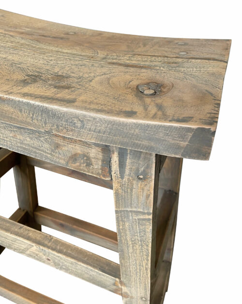 Cottage Collection- Console with two stools, detail view of stool-CC-TAB246S-DW