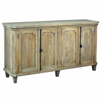 Cottage Collection- Credenza in driftwood, angle view-CC-CAB291S-DW