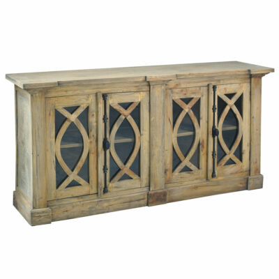 Cottage Collection- Sideboard in driftwood, angle view-CC-CAB1705S-DW
