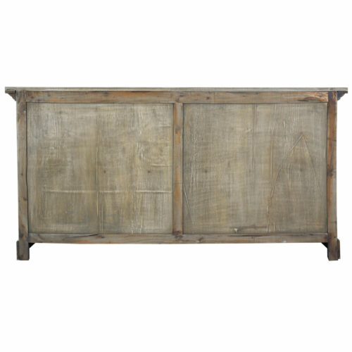 Cottage Collection- Sideboard in driftwood, back view-CC-CAB1705S-DW