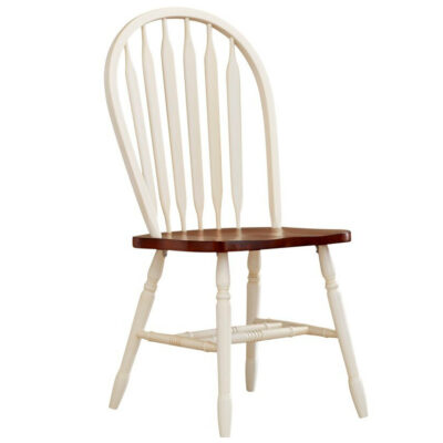 Andrews Collection- Arrowback Chair in Antique White, angle view-DLU-820-AW-2