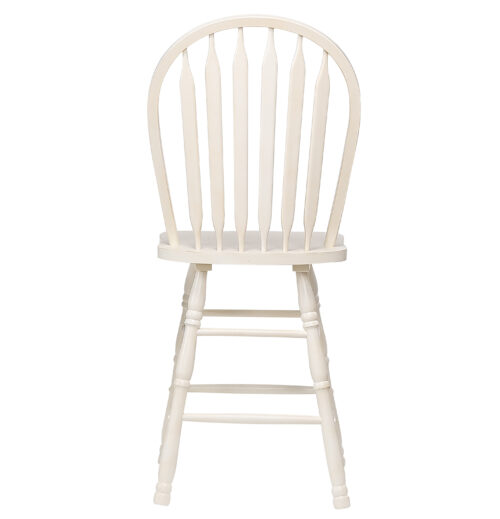 Andrews Collection- Arrowback Counter Stools in all Antique White, back view-DLU-ADW-B824-AW-2
