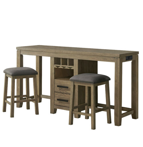 Saunders Collection- Bar Table with two stools-ED-D18620TCB-3P