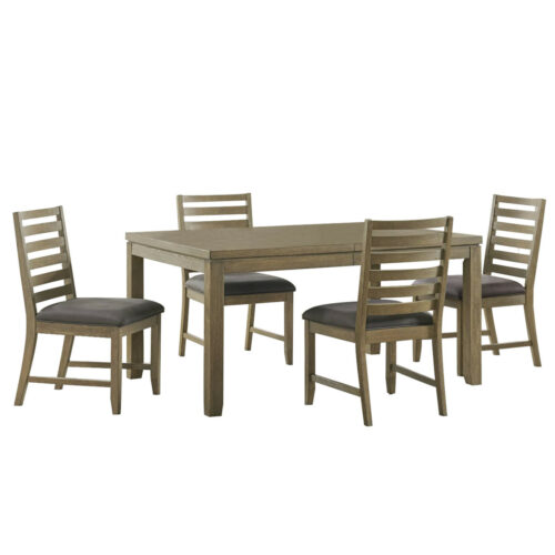 Saunders Collection- Dining set with four ladder back chairs-ED-D18620TB-4S-5P