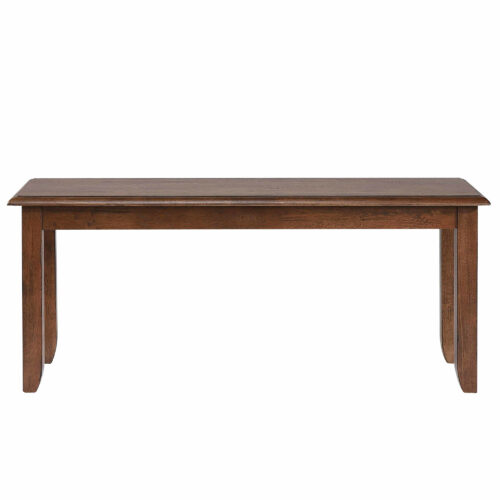 Amish Brook Collection- 42 inch bench, front view-DLU-BR-BN-AM