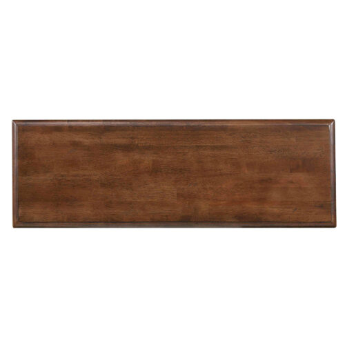 Amish Brook Collection- 42 inch bench, top view-DLU-BR-BN-AM