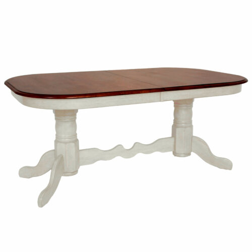 Andrews Collection- Double butterfly leaf table-closed, angle view-DLU-ADW4296-AW