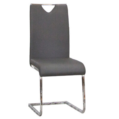 Dana/ Doral ND103-01 Dining Chair - Charcoal/ Chrome