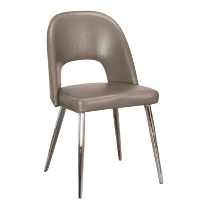 Mars/ Mia ND446-09 Dining Chair - Mushroom/ Chrome