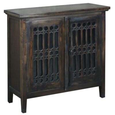 Cottage 39" Carved Cabinet - Vintage Iron